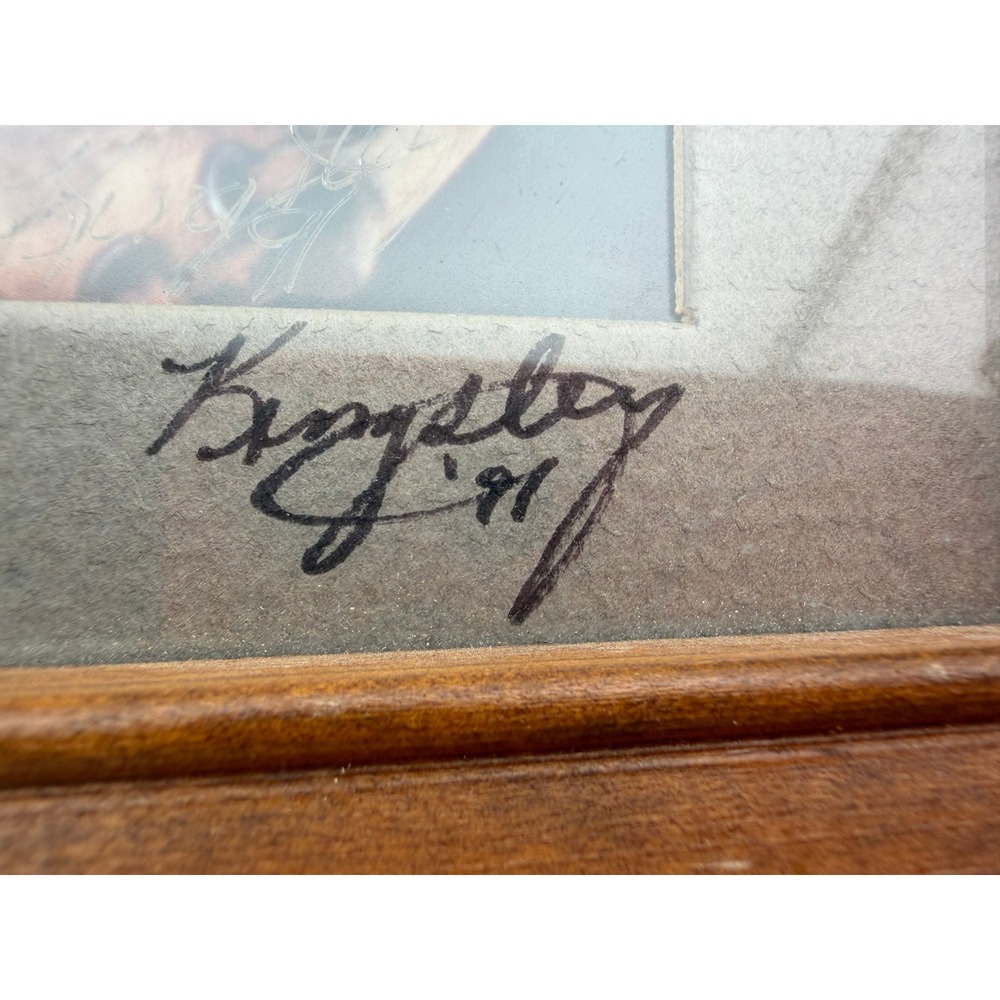 Ed Kingsley Signed Framed Thurman Munson Yankees Baseball Photo Art 1991 OL0025 - Picture 3 of 5
